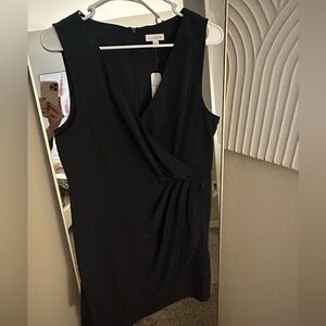 Elegant Black Sleeveless Mini Dress